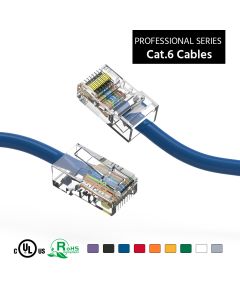 0.5Ft Cat6 UTP Ethernet Network Non Booted Cable Blue