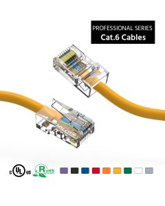 0.5Ft Cat6 UTP Ethernet Network Non Booted Cable Yellow