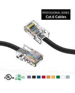 10Ft Cat6 UTP Ethernet Network Non Booted Cable Black