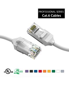 2Ft Cat.6 28AWG Slim Ethernet Network Cable White