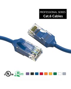 3Ft Cat.6 28AWG Slim Ethernet Network Cable Blue
