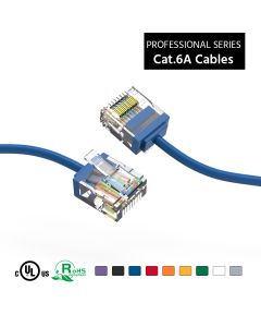 4Ft Cat6A UTP Super-Slim Ethernet Network Cable 32AWG Blue