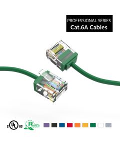 4Ft Cat6A UTP Super-Slim Ethernet Network Cable 32AWG Green