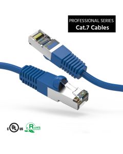 1Ft Cat7 Shielded (SSTP) 600MHz Ethernet Network Booted Cable Blue
