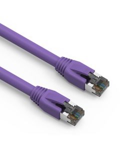 0.5Ft Cat.8 S/FTP Ethernet Network Cable Purple 24AWG