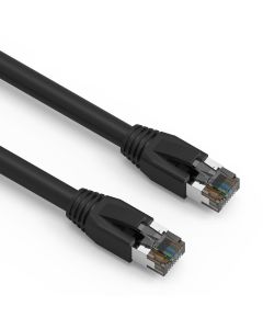 1Ft Cat.8 S/FTP Ethernet Network Cable Black 24AWG