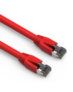 3Ft Cat.8 S/FTP Ethernet Network Cable Red 24AWG