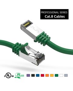 2Ft Cat.8 S/FTP Ethernet Network Cable Green 26AWG