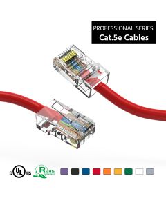 4Ft Cat5E UTP Ethernet Network Non Booted Cable Red