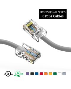 10Ft Cat5E UTP Ethernet Network Non Booted Cable Gray