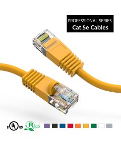 7Ft Cat5E UTP Ethernet Network Booted Cable Yellow