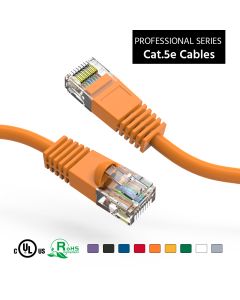 50Ft Cat5E UTP Ethernet Network Booted Cable Orange