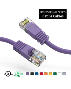 50Ft Cat5E UTP Ethernet Network Booted Cable Purple
