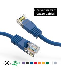 9Ft Cat5E UTP Ethernet Network Booted Cable Blue