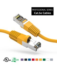 15Ft Cat5E Shielded (FTP) Ethernet Network Booted Cable Yellow