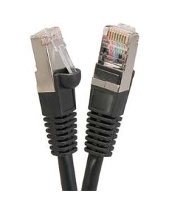 100Ft Cat5E Shielded (FTP) Ethernet Network Booted Cable Black