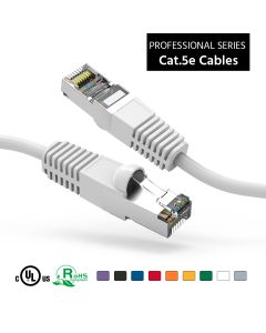 0.5Ft Cat5E Shielded (FTP) Ethernet Network Booted Cable White
