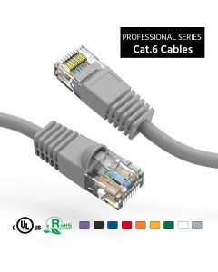 10Ft Cat6 UTP Ethernet Network Booted Cable Gray