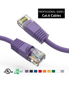 10Ft Cat6 UTP Ethernet Network Booted Cable Purple