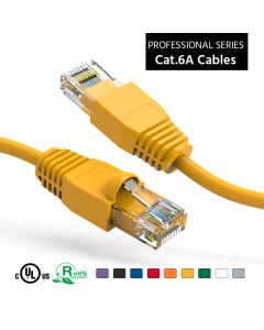 75Ft Cat6A UTP Ethernet Network Booted Cable Yellow
