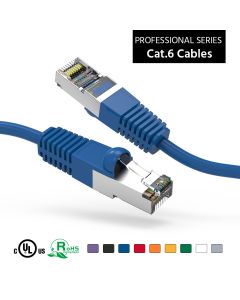 7Ft Cat6 Shielded (SSTP) Ethernet Network Booted Cable Blue