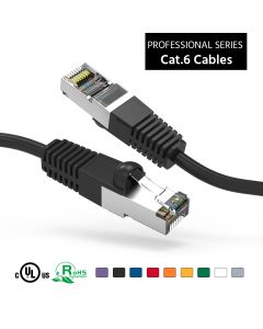 6Ft Cat6 Shielded (SSTP) Ethernet Network Booted Cable Black
