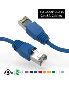 4Ft Cat6A Shielded (SSTP) Ethernet Network Booted Cable Blue