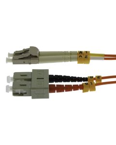 1m LC/UPC SC/UPC OM1 Multimode Duplex Fiber Optic Patch Cable