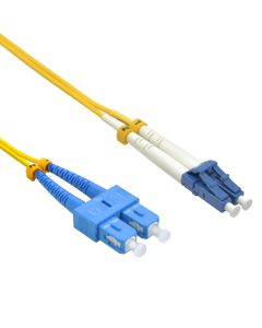 10m LC/UPC-SC/UPC Singlemode Duplex OFNR 2.0mm Fiber Optic Patch Cable