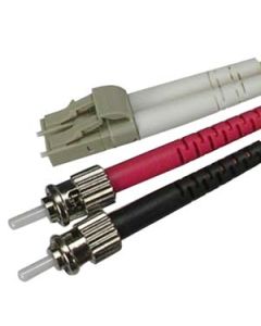 2m LC/UPC ST/UPC OM2 Multimode Duplex OFNR Fiber Optic Patch Cable