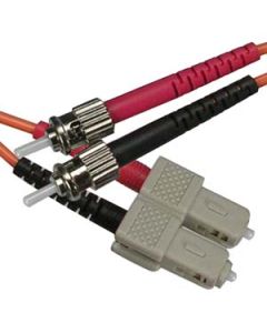 15m ST/UPC SC/UPC OM2 Multimode Duplex OFNR Fiber Optic Patch Cable