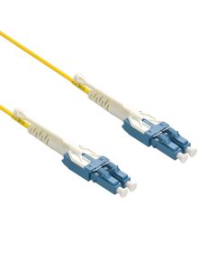 1m Uniboot LC/UPC LC/UPC Singlemode Duplex Fiber Optic Patch Cable with Pull Push Tab