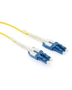 3m Uniboot LC/UPC LC/UPC Singlemode Duplex Fiber Optic Patch Cable with Pull Push Tab