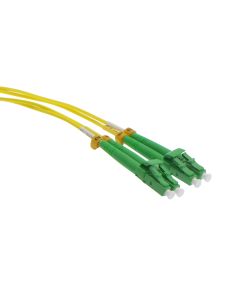 2m LC/APC LC/APC Singlemode Duplex OFNR 2.0mm Fiber Optic Patch Cable