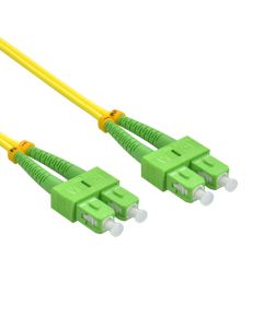1m SC/APC-SC/APC Singlemode Duplex OFNR 2.0mm Fiber Optic Patch Cable