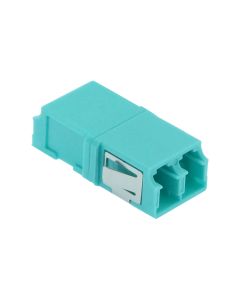 LC/UPC MM OM3 DX Adapter WITHOUT flange Aqua