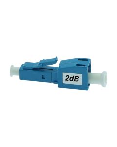 LC/UPC SM Attenuator F-M 2dB Plastic Blue