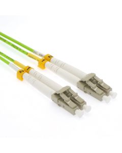 1m LC/UPC-LC/UPC OM5 Multimode Duplex OFNR 2.0mm Green Fiber Optic Patch Cable