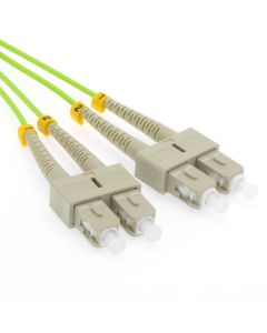 2m SC/UPC-SC/UPC OM5 Multimode Duplex Green Fiber Optic Patch Cable