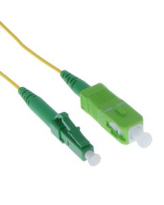 3m LC/APC-SC/APC Singlemode Simplex 1.2mm Slim Fiber Optic Patch Cable with Short Boot