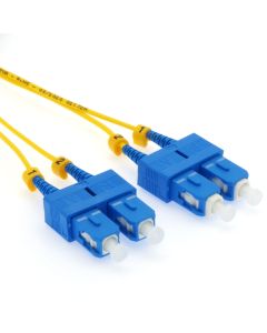 1m SC/UPC-SC/UPC Singlemode Duplex 1.6mm Slim Fiber Optic Patch Cable with Short Boot