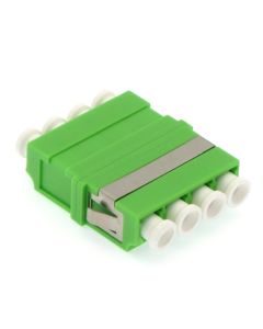 LC/UPC Singlemode Quad Adapter without Flange Green