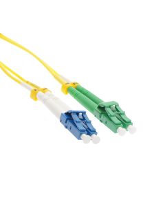 2m LC/UPC-LC/APC Singlemode Duplex OFNR 2.0mm Fiber Optic Patch Cable