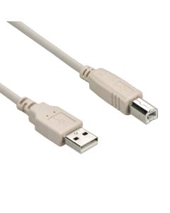 6Ft A-Male to B-Male USB2.0 Cable Ivory