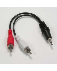6 inch 3.5mm Stereo Plug to 2xRCA-M Cable