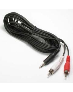 12Ft 3.5mm Stereo Plug to 2xRCA-M Cable