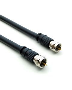 12Ft F-Type Screw-on RG6 Cable Black