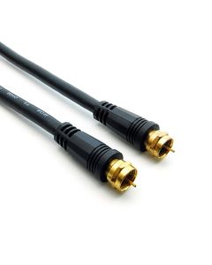 50Ft F-Type Screw-on RG6 Cable Black Gld Plated