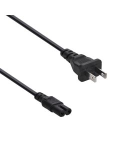 6Ft 2-Prong Figure-8 Power Cord 18/2