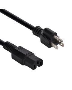 6Ft Power Cord 5-15P to C15 Black/ SJT 14/3